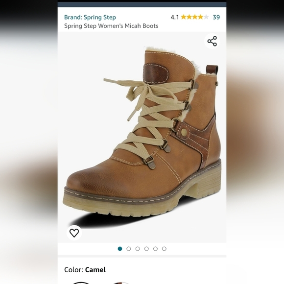 Spring Step Micah Heeled Faux Fur Ankle Boots - Picture 8 of 9